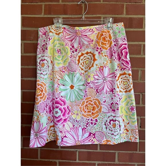 Retro Style Flower Power Skirt Plus Size - Picture 1 of 4